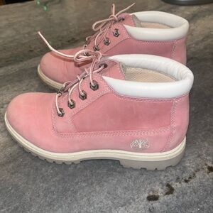 Timberland Waterproof  Women's Pink Lace Up Boots